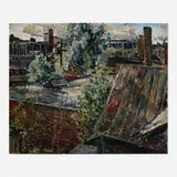 Roff Beman, Chicago Rooftops, 1937, oil on canvas