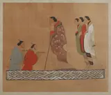 Anonymous, Court Scene, Ink and color on silk