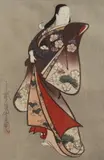 Japanese School, Actor, Color woodcut, signed, sealed and