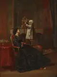 Organe, Mother and Child, Oil on board