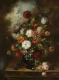 Continental School, FLORAL ARRANGEMENT, giclee on canvas, FLORAL ARRANGEMENT, giclee on canvas