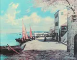 Continental School, PORT, giclee on canvas, PORT, giclee on canvas