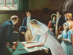 Continental School, THE WEDDING, giclee on canvas, THE WEDDING, giclee on canvas