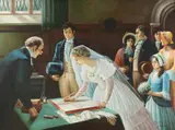Continental School, THE WEDDING, giclee on canvas, THE WEDDING, giclee on canvas