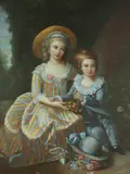 Continental School, MOTHER AND SON, giclee on canvas, MOTHER AND SON, giclee on canvas