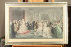 H. Ritchie, Untitled, LADY WASHINGTON'S RECEPTION, color engraving by H