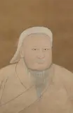 Anonymous, Genghis Khan, Ink and color on silk