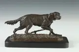 Pointer in the Field by Pierre-Jules Mêne, Bronze with brown patina - Height: 4 in. x 7 1/2 in. wide PROVENANCE: An Antebellum Mansion in Charles County, sold Sep 2014