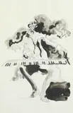 Phillip Ratner, THE KEYBOARDIST: TWO WORKS, composite sculpture and accompanied by ink wash study, THE KEYBOARDIST: TWO WORKS, composite sculpture and accompanied by ink wash study. - Height: 11 in., second