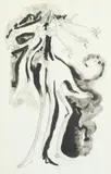 Phillip Ratner, THE VIOLINIST: TWO WORKS, composite sculpture accompanied by ink wash study, THE VIOLINIST: TWO WORKS, composite sculpture accompanied by ink wash study. - Height: 16 in., second