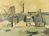 Antoine Borel, Buildings, Oil on canvas