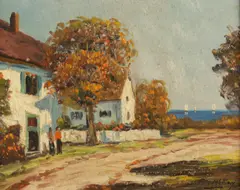 Frances H. McKay, On the Waterfront, Oil on board
