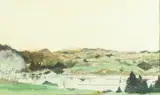 Gifford Alexander Cochran, JORDAN SPRING and MAN IN CANOE: TWO WORKS, first; signed and dated '60 lower right, Watercolor