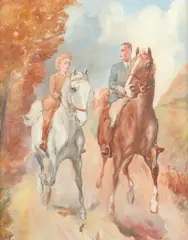 John W. Dunn, On a Hack, Oil on canvas