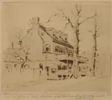 Benson Bond Moore, House in Maryland Suburbs, Etching