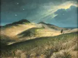 Joseph Sherly Sheppard, Man and Dog on Dunes