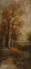 G. Stoll, Landscape in Fall, Oil on canvas
