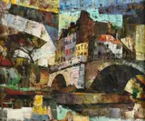 Olivier Foss, On the Seine, Oil on canvas