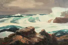 Peter Hamlett, Windswept, Oil on canvas
