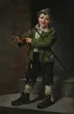 S. Cederberg, Street Urchin, Oil on canvas