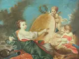 G. Puttick, Copy of Francois Boucher, "Allegory of Painting", Oil on canvas