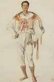 Auguste Raffet, The Dandy, Watercolor