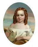Lilly Martin Spencer, PORTRAIT OF SARAH ELIZABETH PERKINS, identified and titled on label verso, Oil on canvas