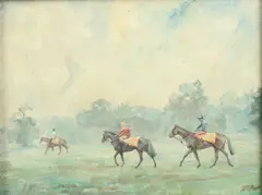 Wallace Nall, Morning Exercise, Oil on canvas