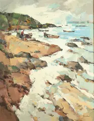 John Cuthbert Hare, Cape Shoreline, Oil on canvas