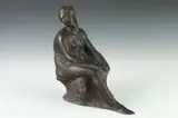 Alfeo Faggi, Seated Female Nude, Bronze - Height: 11 in. x 10 in