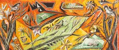 Virgilio Cassio, FLORA AND FAUNA: TWO WORKS, each signed and dated 1968 lower middle, Mosaic and gouache study