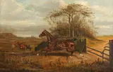 H.F. Atherton, Hackney Joins the Hunt, Oil on canvas
