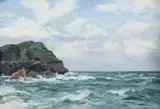 Frederick Seeth, Crashing Waves, CRASHING WAVES, oil on canvas
