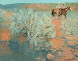 James D. Asher, Heading Back to the Ranch, Oil on canvas