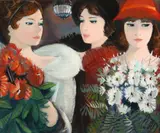 Charles Levier, La Fete, Oil on canvas