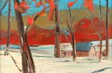 Margaret Kerfoot, Abstract Landscape, Acrylic on board