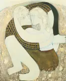 Rosina Lyford, The Embrace, Oil on canvas