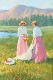 Gregory Frank Harris, The Picnic, Oil on canvas