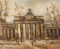 Jan Borritsz. Smit, Street Scene, Oil on canvas