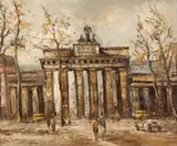 Jan Borritsz. Smit, Street Scene, Oil on canvas