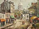 Place du Tertre by French School, Oil on canvas, offered Nov 2014