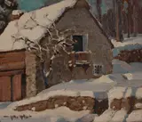 Our Studio by American School, Oil on panel, sold Nov 2014