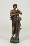 Flower Girl by Auguste Moreau, Cold painted bronze - Height: 34 in, offered Nov 2014