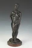 Minna Weiss Zellner, African American Draped Nude Woman, Bronze painted plaster - Height: 15 in