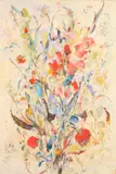 Pietro Lazzari, Still Life with Flowers, Oil on sculpted concrete mounted on board