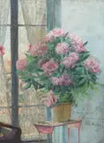 A. Meshersky, Bouquet by Window, Oil on canvas