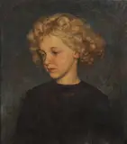 Othmar Ruzicka, Portrait of a Child, Oil on canvas