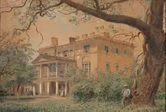 Walter Paris, Van Ness Mansion, Watercolor