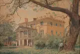 Walter Paris, Van Ness Mansion, Watercolor
