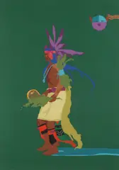 John Nieto, Ritual Dance, Color print